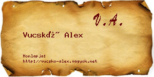 Vucskó Alex névjegykártya